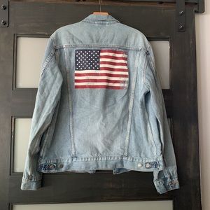 Old Navy American Flag Denim Jacket